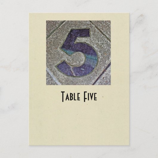 Postale photo numéro 5 carte de table (Devant)