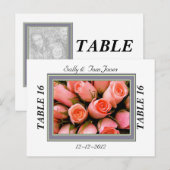 POSTALE PHOTO & ROSE TABLE NUMÉRO CARTE MODÈLES (Devant / Derrière)