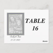 POSTALE PHOTO & ROSE TABLE NUMÉRO CARTE MODÈLES (Dos)