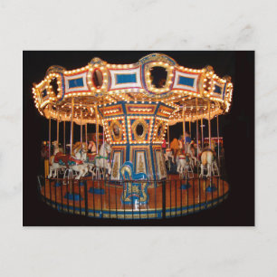 Postale Photographie de carrousel imprimée sur carte posta