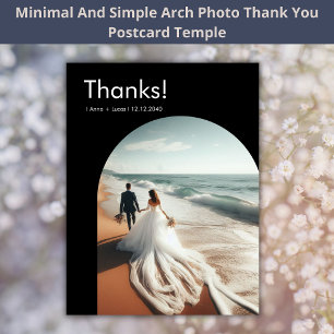 Postale Photos d'arc minimalistes simples Carte de remerci