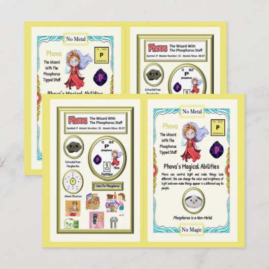 Postale Phova - Carte de commerce de phosphore (Devant / Derrière)