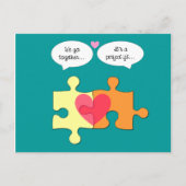 Postale Pièces de puzzle Parfait Adapté Valentine Carte po (Devant)