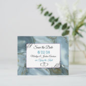 Postale Pierre bleue marbrée Enregistrer la date Carte pos (Debout devant)