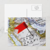 Postale Pignon de carte placé à Riyadh, Arabie Saoudite su (Devant / Derrière)