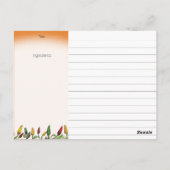 Postale Piments chili Carte de recette de cuisine mexicain (Dos)