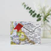 Postale Pingle de carte placée à Moscou, Russie sur la car (Debout devant)