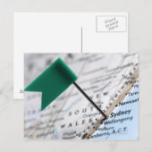 Postale Pinglette de carte placée à Sydney, Australie sur  (Devant / Derrière)