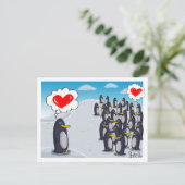 Postale Pingouin Love for Valentines drôle carte valentine (Debout devant)