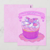Postale Pink Cupcake~Satisfait Bonne écriture Carte Postal (Devant / Derrière)