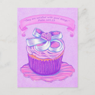 Postale Pink Cupcake~Satisfait Bonne écriture Carte Postal