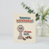 Postale Pion d'échecs, noix d'échecs et châtaignes Carte d (Debout devant)