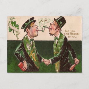 Postale Pipes vintages de la Paix Carte St Patrick's Day