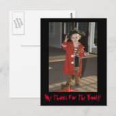 Postale Pirate Carte de remerciements, Je Remercie Pour Le (Devant / Derrière)