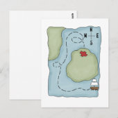 Postale Pirates ・ Carte des pirates (Devant / Derrière)