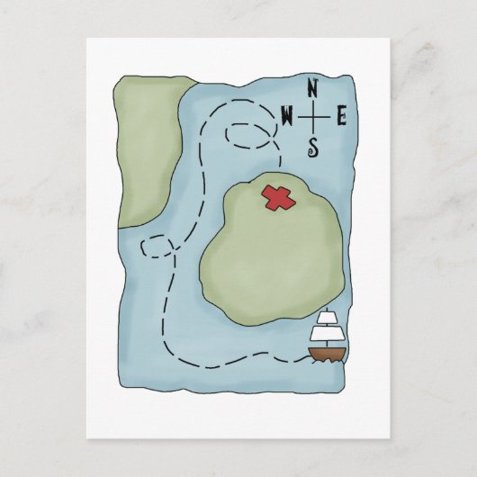 Postale Pirates ・ Carte des pirates (Devant)