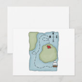 Postale Pirates ・ Carte des pirates (Devant / Derrière)