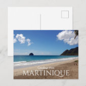 Postale Pittoresque Beach Salutations de Martinique Carte  (Devant / Derrière)