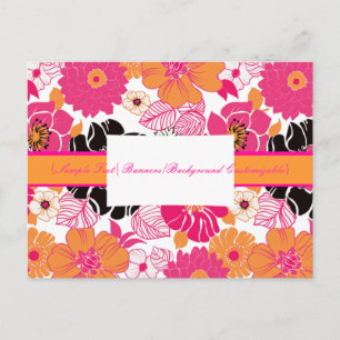 Postale PixDezines Alegre Retro Floral, Marketing Carte Po