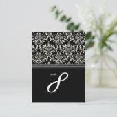 Postale PixDezines Rossi Damask, carte n° de table (Debout devant)