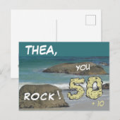 Postale Plage de Boulders - 60 ans, Vous êtes ROCK - Carte (Devant / Derrière)