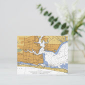 Postale Plage de Fort Walton, carte marine FL (Debout devant)