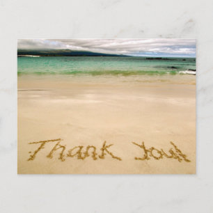 Postale Plage "Merci" Note Carte postale-Envoyer en lune d