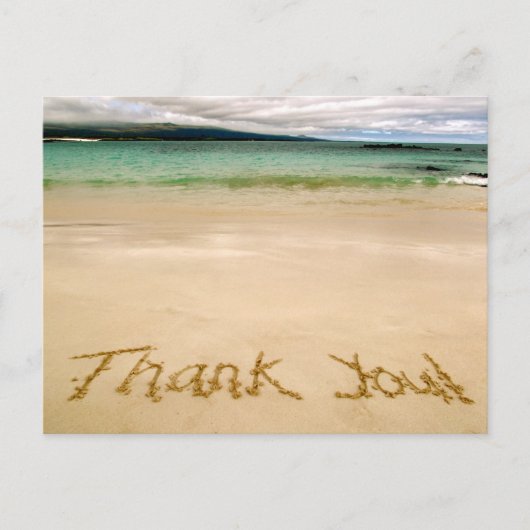 Postale Plage "Merci" Note Carte postale-Envoyer en lune d (Devant)