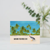 Postale Plage Plage Palmiers Pelican Ocean View Carte post (Debout devant)