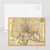Postale Plan de la ville de la carte de Baltimore le (Devant / Derrière)