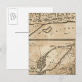 Postale Plan de Montréal, avec une Carte des Îles (Devant / Derrière)