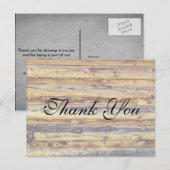 Postale Plancher en bois rustique | CARTE DE REMERCIEMENTS (Devant / Derrière)