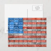 Postale Plaque de licence du Michigan Drapeau de la carte  (Devant / Derrière)