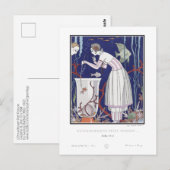 Postale Plaque de mode Art déco par George Barbier Carte p (Devant / Derrière)