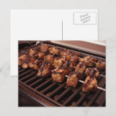 Postale Plaques de boeuf sur carte Grill (Devant / Derrière)