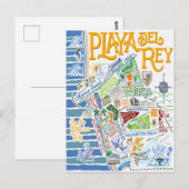 POSTALE PLAYA DEL REY CARTE ILLUSTRÉE (Devant / Derrière)