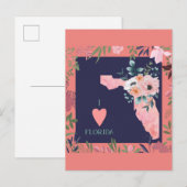 Postale Plutôt Floride J'aime Floride Carte d'état de la F (Devant / Derrière)
