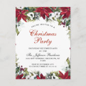 Postale Poinsettia Fête de Noël Carte d'invitation (Devant)