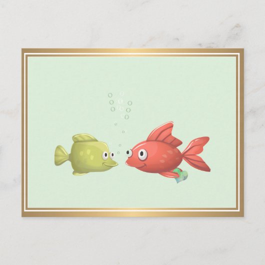 Postale Poisson dans la mer pour moi Mlle You Carte postal (Devant)