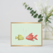 Postale Poisson dans la mer pour moi Mlle You Carte postal (Debout devant)