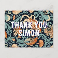 poisson illustration poisson rouge carte de remerc