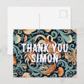 Postale poisson poisson rouge illustration merci Carte pos (Devant / Derrière)