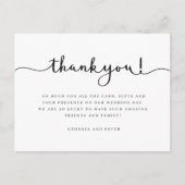 Postale police du script de message de carte de remercieme (Devant)