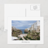 Postale Polignano a Mare ville plage, Pouilles carte posta (Devant / Derrière)