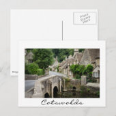 Postale Pont à Castle Combe, carte frontière blanche du Ro (Devant / Derrière)