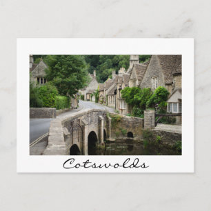 Postale Pont à Castle Combe, carte frontière blanche du Ro