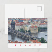Postale Pont Charles de Prague vue panoramique carte posta (Devant / Derrière)