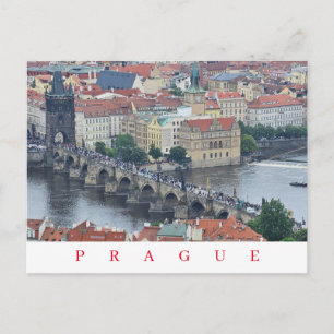 Postale Pont Charles de Prague vue panoramique carte posta