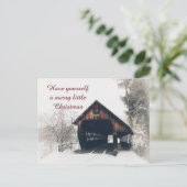 Postale Pont Couvert En Carte De Noël Neige (Debout devant)
