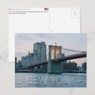 Postale Pont de Brooklyn, New York, États-Unis Carte posta